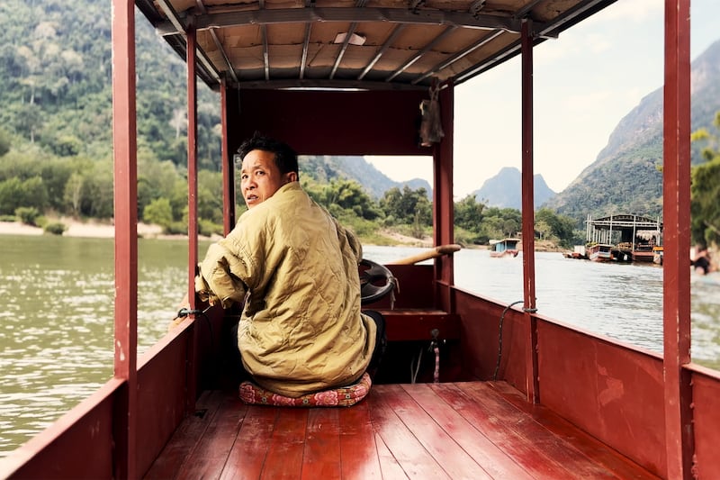 On the Mekong River near Luang Prabang, Laos.